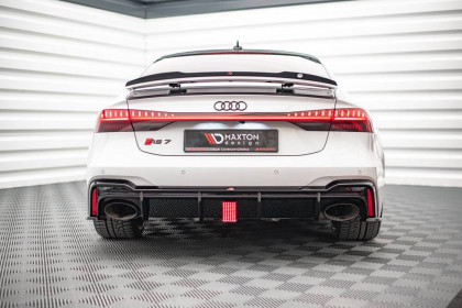 Difuzor zadního nárazníku Audi RS6 C8 / RS7 C8 černý lesklý plast