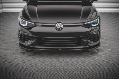 Spojler pod nárazník lipa V.3 Volkswagen Golf R Mk8 černý lesklý plast