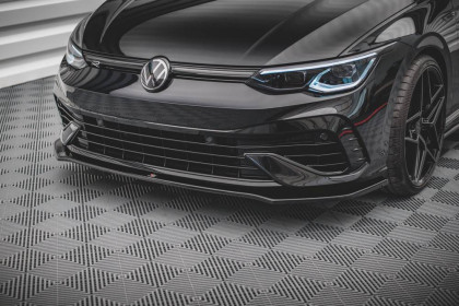 Spojler pod nárazník lipa V.3 Volkswagen Golf R Mk8 černý lesklý plast