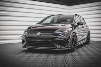 Spojler pod nárazník lipa V.5 Volkswagen Golf R Mk8 černý lesklý plast