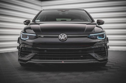 Spojler pod nárazník lipa V.6 Volkswagen Golf R Mk8 černý lesklý plast