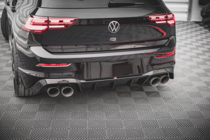Difuzor zadního nárazníku V.1 Volkswagen Golf R Mk8 černý lesklý plast