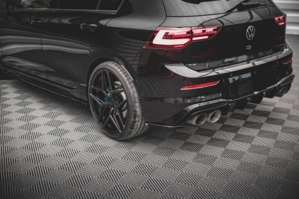 Splittery zadní boční V.4 Volkswagen Golf R Mk8 černý lesklý plast