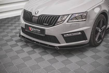 Spojler pod nárazník lipa V.2 Škoda Octavia RS Mk3 Facelift černý lesklý plast