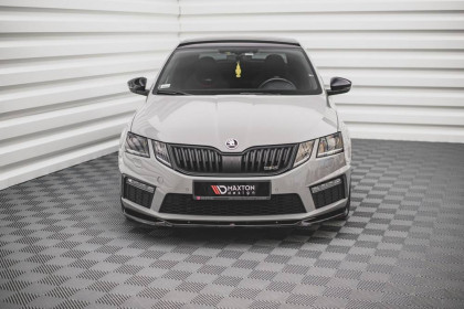 Spojler pod nárazník lipa V.3 Škoda Octavia RS Mk3 Facelift černý lesklý plast