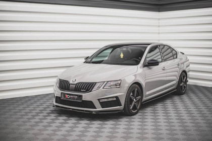 Spojler pod nárazník lipa V.3 Škoda Octavia RS Mk3 Facelift černý lesklý plast