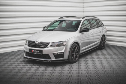 Spojler pod nárazník lipa V.3 Škoda Octavia RS Mk3  černý lesklý plast