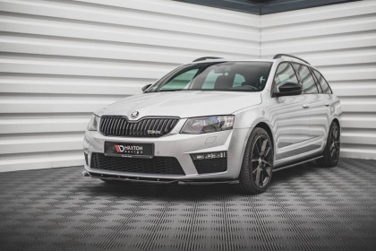 Spojler pod nárazník lipa V.4 Škoda Octavia RS Mk3  černý lesklý plast