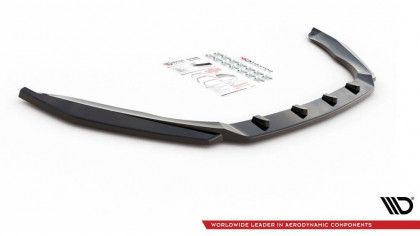 Spojler pod nárazník lipa V.4 Škoda Octavia RS Mk3  černý lesklý plast