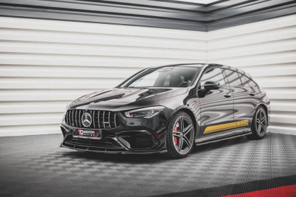 Spojler pod nárazník lipa V.1 Mercedes-AMG CLA 45 Aero C118 černý lesklý plast