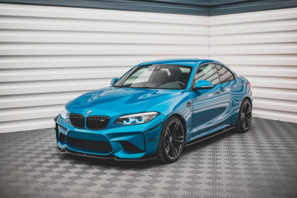 Spojler pod nárazník lipa V.2 BMW M2 F87 černý lesklý plast