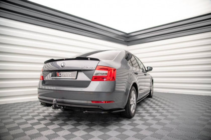 Splittery zadní boční Škoda Octavia Mk3 Facelift černý lesklý plast