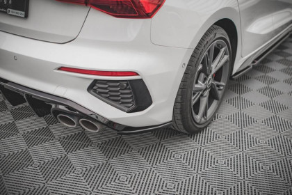 Splittery zadní boční V.2 Audi S3 8Y černý lesklý plast