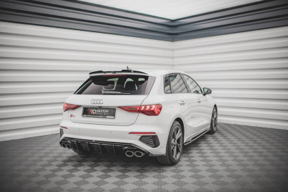 Difuzor zadního nárazníku Audi S3 8Y černý lesklý plast