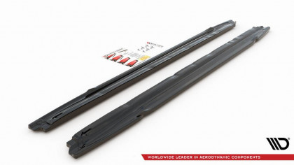 Prahové lišty Audi S3 / A3 S-Line 8Y černý lesklý plast