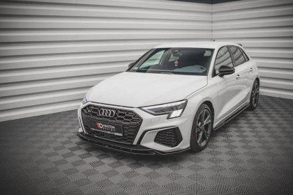 Spojler pod nárazník lipa V.2 Audi S3 / A3 S-Line 8Y černý lesklý plast