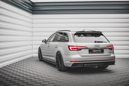 Prodloužení spoileru V.2 Audi S4 / A4 S-Line Avant B9 černý lesklý plast