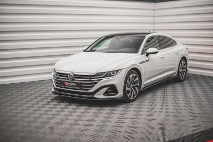 Spojler pod nárazník lipa V.2 Volkswagen Arteon R-Line Facelift černý lesklý plast