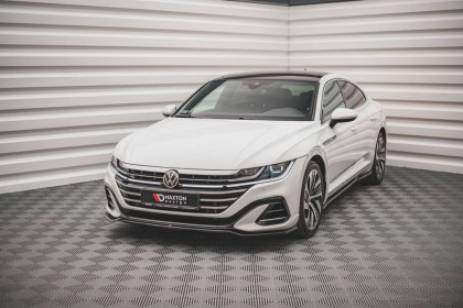 Spojler pod nárazník lipa V.3 Volkswagen Arteon R-Line Facelift černý lesklý plast