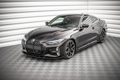 Spojler pod nárazník lipa V.4 BMW 4 M-Pack G22 černý lesklý plast