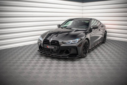 Spojler pod nárazník lipa V.2 BMW M4 G82 černý lesklý plast