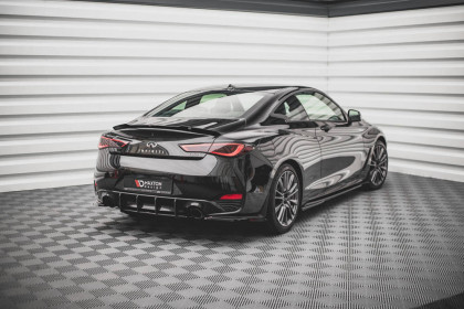 Splittery zadní boční Infiniti Q60 S Mk2 černý lesklý plast