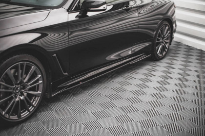 Prahové lišty Infiniti Q60 S Mk2 černý lesklý plast