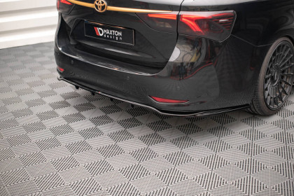 Spoiler zadního nárazníku Toyota Avensis Mk3 Facelift s křídélky carbon look