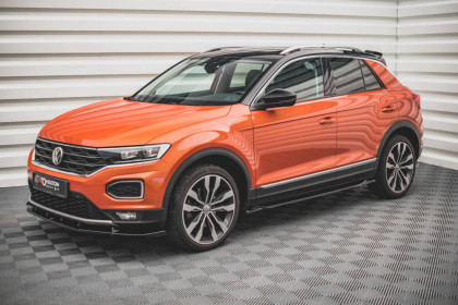 Prahové lišty Volkswagen T-Roc Mk1 černý lesklý plast