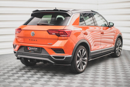 Spoiler zadního nárazníku Volkswagen T-Roc Mk1 černý lesklý plast