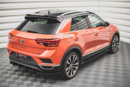 Splittery zadní boční Volkswagen T-Roc Mk1 černý lesklý plast