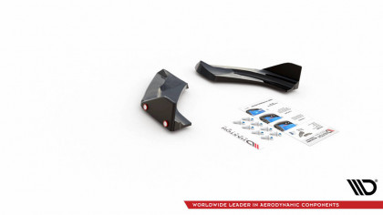 Splittery zadní boční + Flaps V.1 Hyundai I30 N Hatchback Mk3 Facelift černý lesklý plast