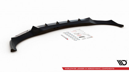 Spojler pod nárazník lipa V.1 BMW X6 M-Pack G06 černý lesklý plast