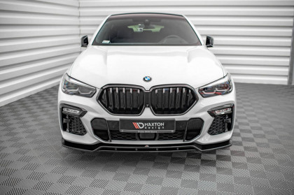 Spojler pod nárazník lipa V.2 BMW X6 M-Pack G06 černý lesklý plast