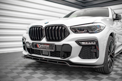 Spojler pod nárazník lipa V.2 BMW X6 M-Pack G06 carbon look