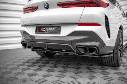 Spoiler zadního nárazníku BMW X6 M-Pack G06 s křídélky černý lesklý plast