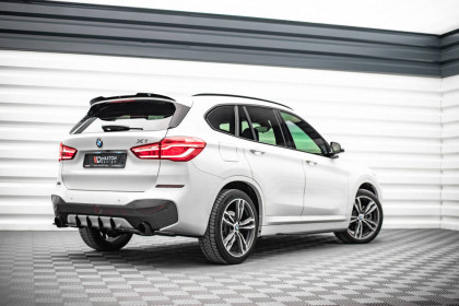 Prodloužení střešního spoileru BMW X1 M-Pack F48 černý lesklý plast