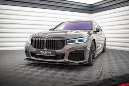 Spojler pod nárazník lipa V.1 BMW 7 G11 M-Pack Facelift černý lesklý plast