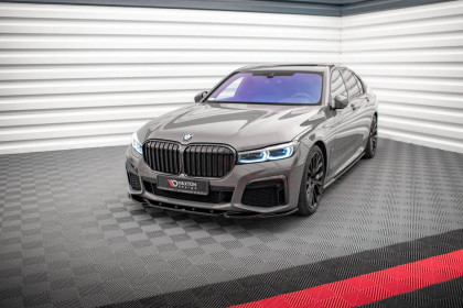 Spojler pod nárazník lipa V.2 BMW 7 G11 M-Pack Facelift černý lesklý plast