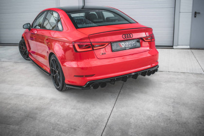 Splittery zadní boční Audi S3 Sedan 8V černý lesklý plast