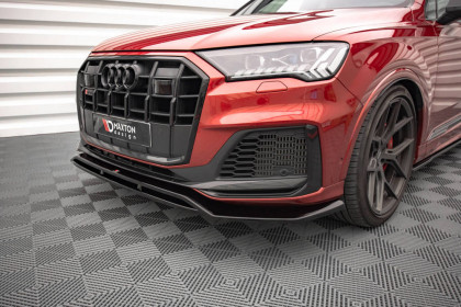 Spojler pod nárazník lipa Audi SQ7 Mk2 (4M) Facelift černý lesklý plast