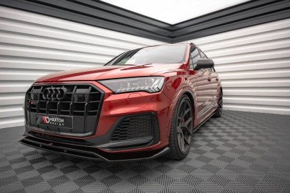 Spojler pod nárazník lipa Audi SQ7 Mk2 (4M) Facelift černý lesklý plast