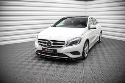 Spojler pod nárazník lipa V.2 Mercedes-Benz A W176 černý lesklý plast