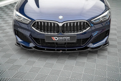 Spojler pod nárazník lipa V.4 BMW M850i Coupe G15 / M850i Gran Coupe G16 černý lesklý plast