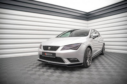 Spojler pod nárazník lipa V.2 Seat Leon Mk3 černý lesklý plast