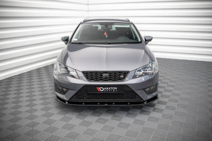 Spojler pod nárazník lipa V.1 Seat Leon FR / Cupra Mk3 černý lesklý plast