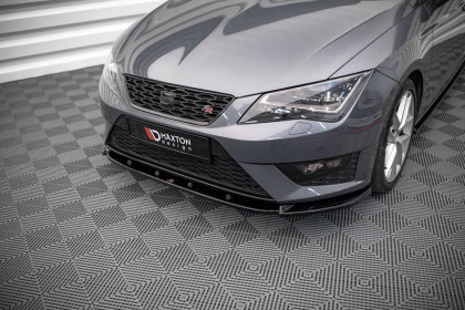 Spojler pod nárazník lipa V.1 Seat Leon FR / Cupra Mk3 černý lesklý plast