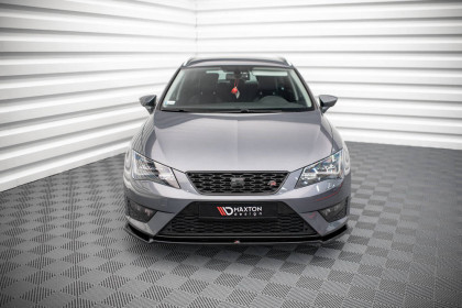 Spojler pod nárazník lipa V.2 Seat Leon FR / Cupra Mk3 černý lesklý plast