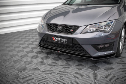 Spojler pod nárazník lipa V.2 Seat Leon FR / Cupra Mk3 černý lesklý plast