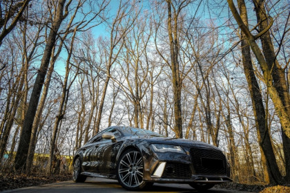 Přední nárazník pro Audi A7 4G 10-14 RS7 Design s maskou v černém lesku